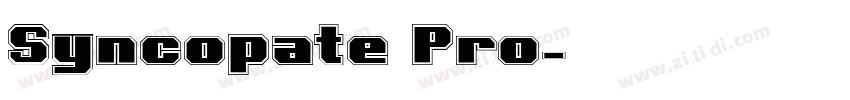 Syncopate Pro字体转换